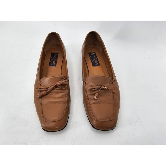 Ralph Lauren Purple Label Women's Quillis Loafer Brown Sz 7 1/2 Made In Italy - Picture 3 of 12